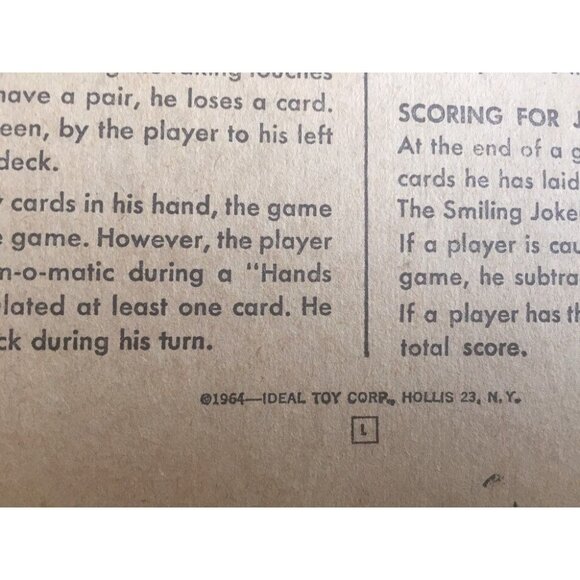 1964 Ideal Hands Down Slam-O-Matic Board Game Vintage Complete Game - Picture 10 of 10